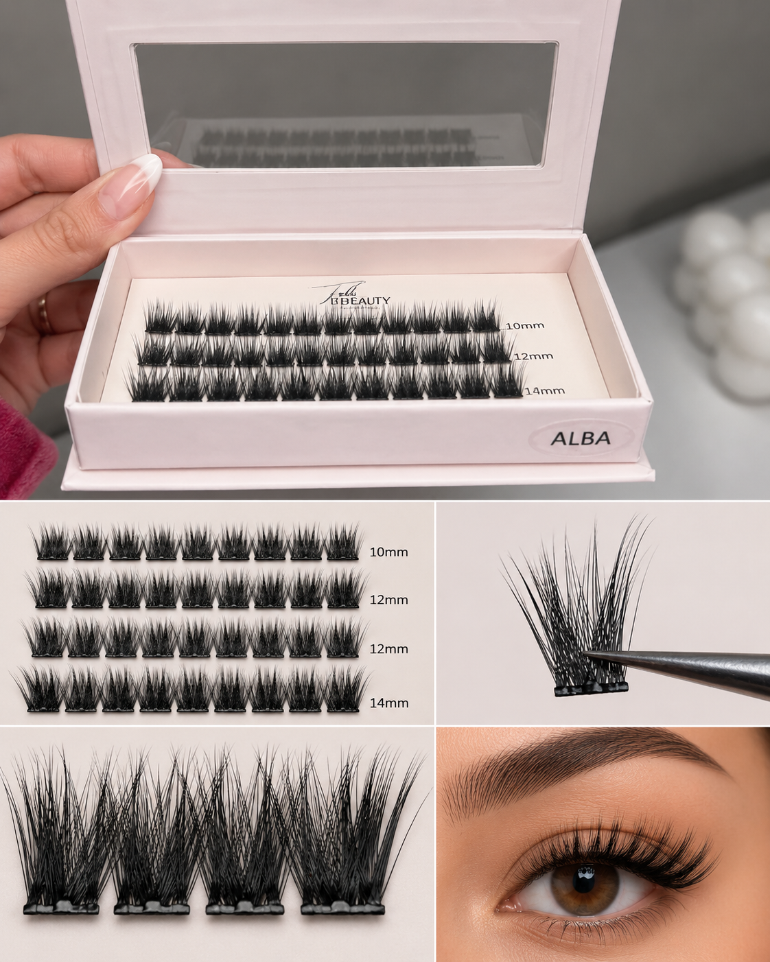Cils pré-collés ALBA – Effet volume intense