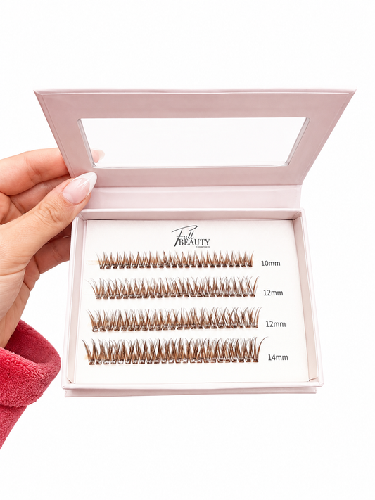 Cils pré-collés MAYA – Effet brun naturel