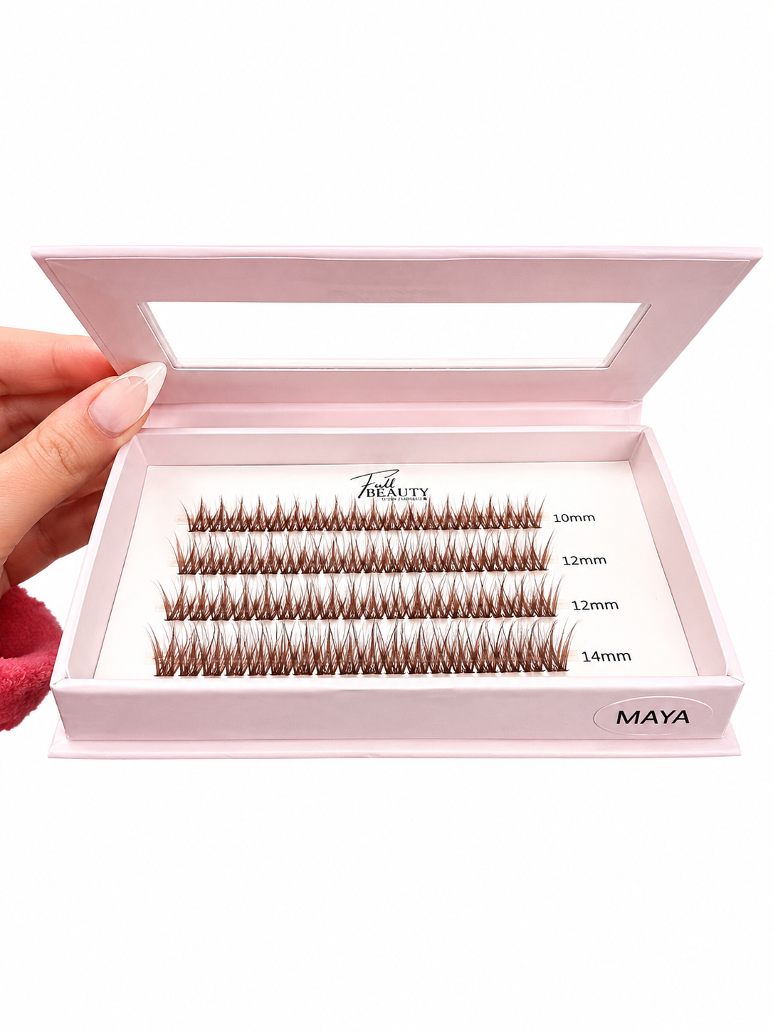 Cils pré-collés MAYA – Effet brun naturel
